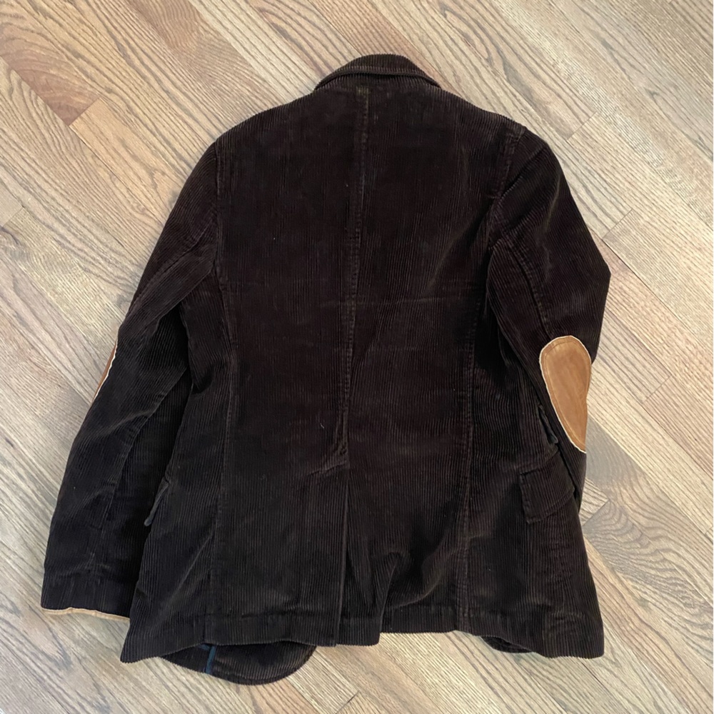 Ralph Lauren Brown Corduroy Blazer with Tan Elbow Patches - Picture 3 of 4